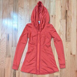 Prairie Underground Long Cloak Hoodie Womens XS Orange Cotton Artsy Boho